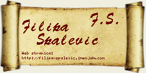 Filipa Spalević vizit kartica